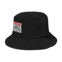 Load image into Gallery viewer, "Build Witcha Kinfolk" Denim bucket hat