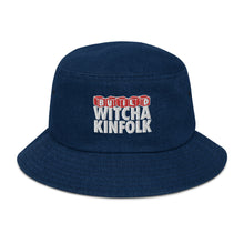 Load image into Gallery viewer, "Build Witcha Kinfolk" Denim bucket hat