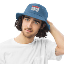 Load image into Gallery viewer, "Build Witcha Kinfolk" Denim bucket hat