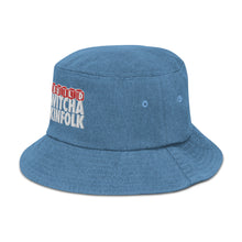 Load image into Gallery viewer, "Build Witcha Kinfolk" Denim bucket hat