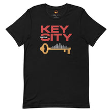 Load image into Gallery viewer, Red "Key to the City Logo" Unisex T-Shirt