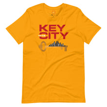 Load image into Gallery viewer, Red "Key to the City Logo" Unisex T-Shirt