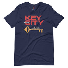 Load image into Gallery viewer, Red "Key to the City Logo" Unisex T-Shirt