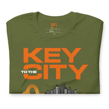 Load image into Gallery viewer, Orange "Key to the City Logo" Unisex T-Shirt